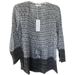 Anthropologie Love Kayla Seo Black white tunic size L